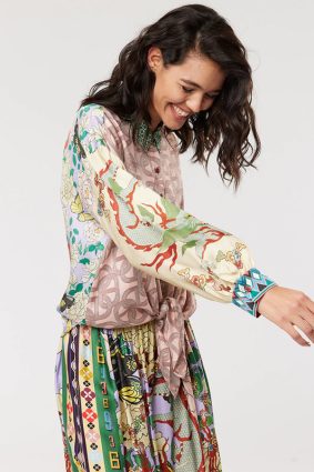 Me369 Vanessa Printed Midi Skirt L'Amour
