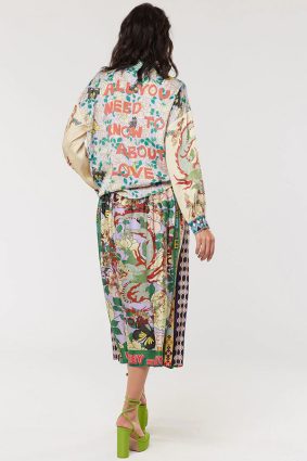 Me369 Vanessa Printed Midi Skirt L'Amour