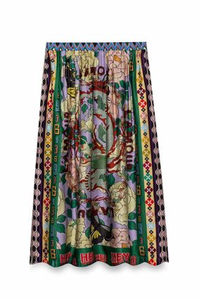 Me369 Vanessa Printed Midi Skirt L'Amour