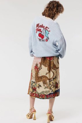 Me369 Vanessa Printed Midi Skirt Oriental