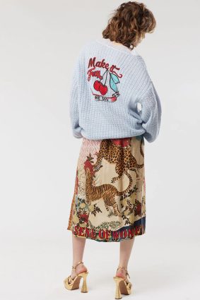 Me369 Vanessa Printed Midi Skirt Oriental