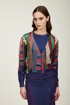 Jeis Giacca A V St. Cravatte Cardi Blu