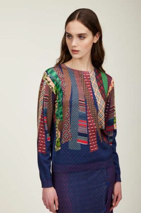 Jeis Girocollo St. Cravatte Knit Blu