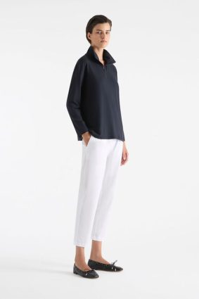 Mela Purdie Half Zip Sweater French Navy