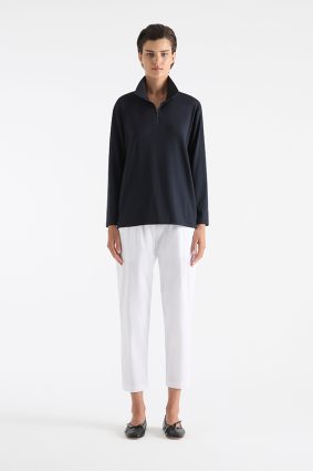 Mela Purdie Half Zip Sweater French Navy