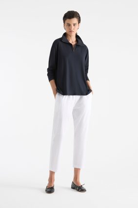Mela Purdie Half Zip Sweater French Navy