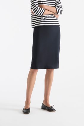 Mela Purdie Knee Double Skirt French Navy 4