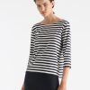 Mela Purdie Relaxed Boat Neck White Navy