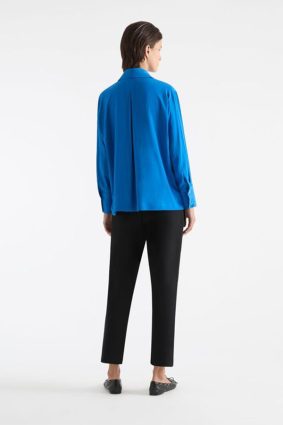 Mela Purdie Straw Pleat Shirt Topaz