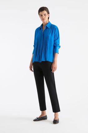 Mela Purdie Straw Pleat Shirt Topaz