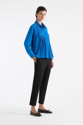 Mela Purdie Straw Pleat Shirt Topaz
