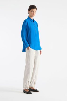 Mela Purdie Zip Front Shirt Topaz