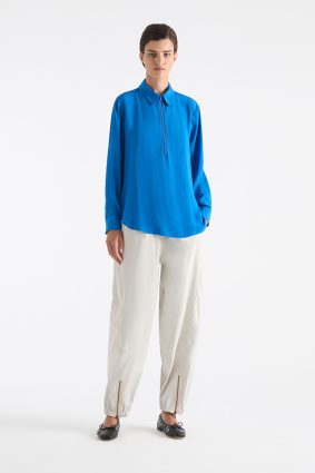 Mela Purdie Zip Front Shirt Topaz