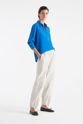 Mela Purdie Zip Front Shirt Topaz