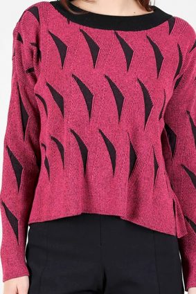 Planet Boomerang Sweater Black Lipstick