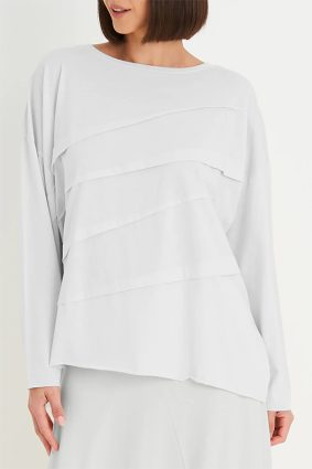 Planet Boxy Tucked T White