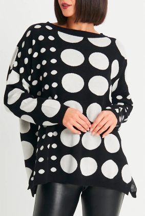 Planet Lots A Dots Sweater Black Vanilla