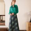 The Dreamer Label Dara Silk Blouse Ocean