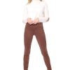UP Vegan Suede Slim Full-Length Pant Tobacco
