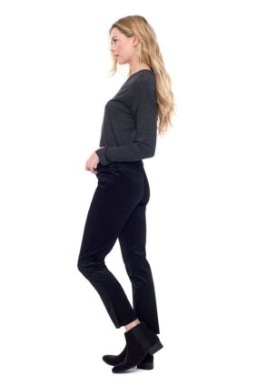 UP Velveteen Slim Ankle Pant Black