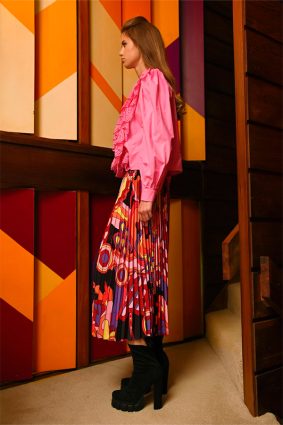 Coop If We Ever Pleat Again Skirt Geometric