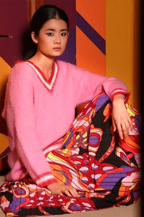 Coop If We Ever Pleat Again Skirt Geometric