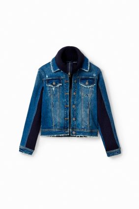 Desigual Coat Jacket Denim Medium Wash