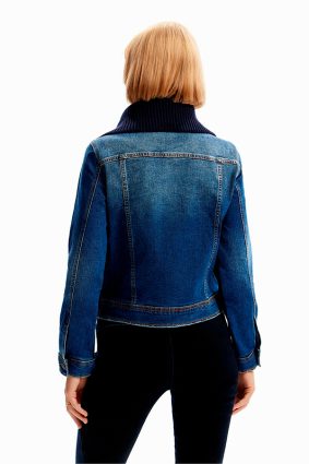 Desigual Coat Jacket Denim Medium Wash