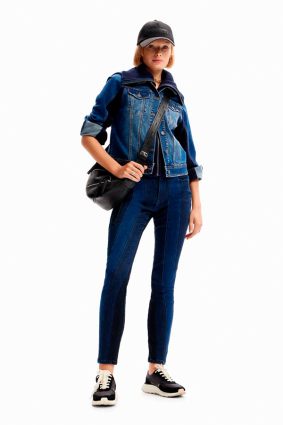 Desigual Coat Jacket Denim Medium Wash