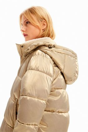 Desigual Coat Oro Crema