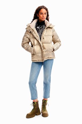 Desigual Coat Oro Crema