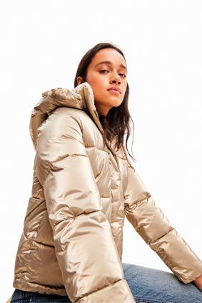 Desigual Coat Oro Crema