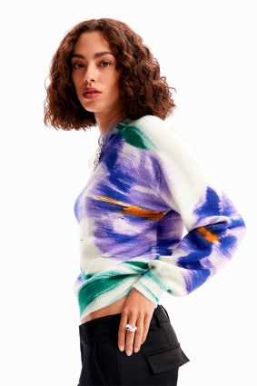 Desigual Pullover Crudo Print