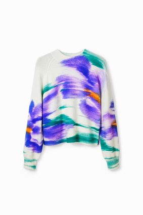 Desigual Pullover Crudo Print