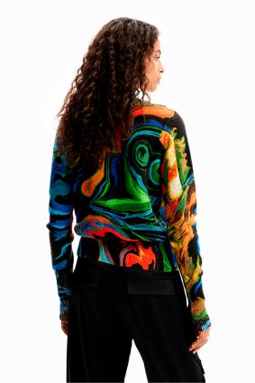 Desigual Pullover Negro Multi