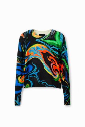 Desigual Pullover Negro Multi
