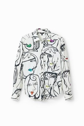 Desigual Shirt Blanco Face