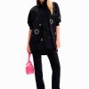 Desigual Shirt Negro Embroider