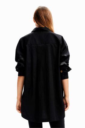 Desigual Shirt Negro Embroider