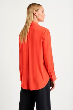Mela Purdie Flute Blouse Tangello