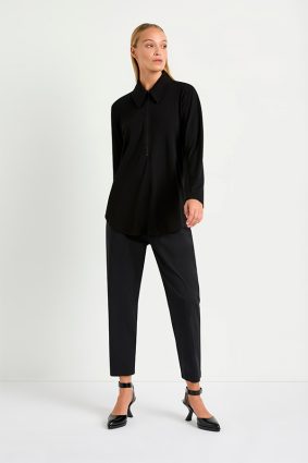 Mela Purdie Zip Collar Sweater Black