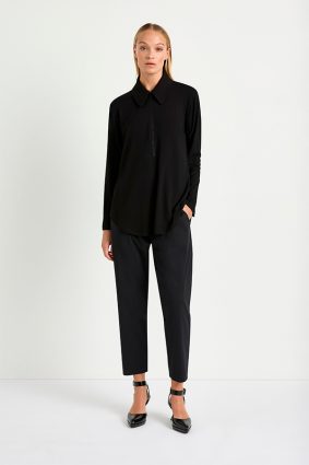 Mela Purdie Zip Collar Sweater Black