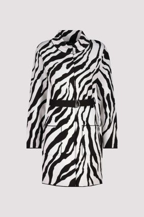 Monari Jacket Knit Coat Zebra Black Ptn