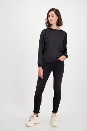 Monari Jersey Blouse Bag Adorned Black