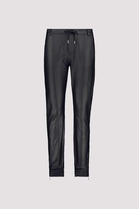 Monari Leather Look Pants Black