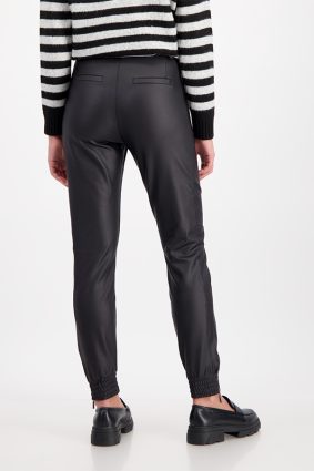 Monari Leather Look Pants Black