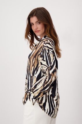Monari Leo Shirt Blouse Biscuit Ptn