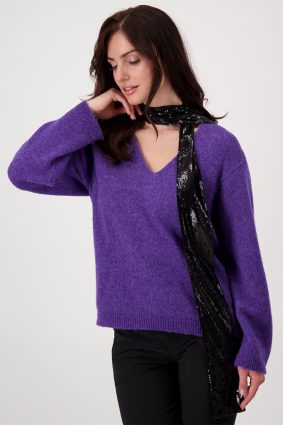 Monari Scarf Sequins Black