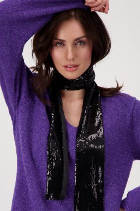 Monari Scarf Sequins Black