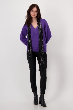 Monari Scarf Sequins Black